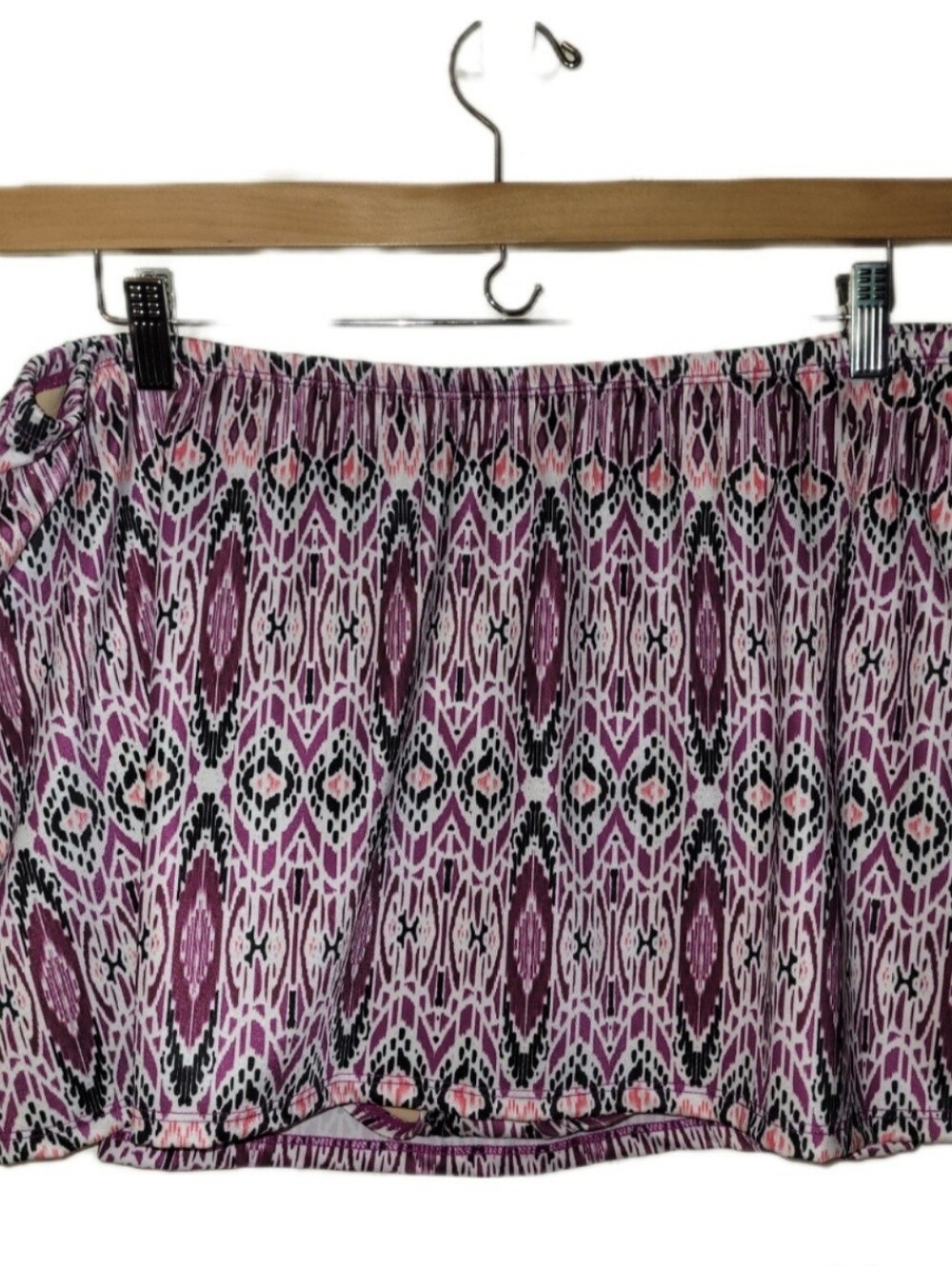 Swim By Cacique Purple Black Multicolor Swim Skort Separate Size 14 Bottoms Only